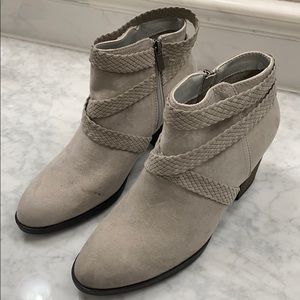 - Strappy Suede Boots
